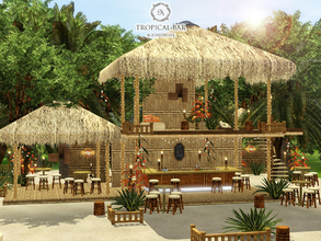 Sims 3 — Tropical Bar by Aquarhiene — Tropical Tiki Bar for your simmies! 