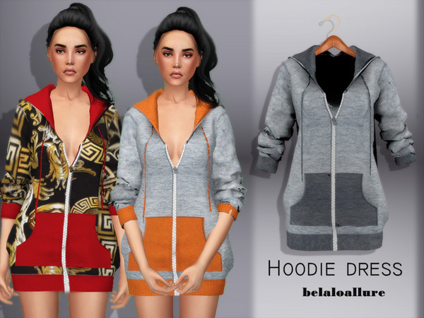 Sims 4 — belaloallure_Hoodie dress by belal19972 — casual hoodie dress for your sims to wear, enjoy.