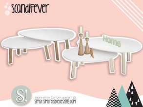 Sims 4 — ScandiFever coffee table by SIMcredible! — by SIMcredibledesigns.com available at TSR 2 colors variations