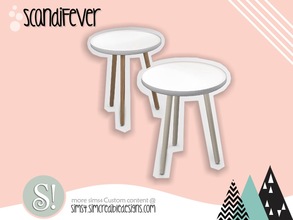 Sims 4 — ScandiFever end table by SIMcredible! — by SIMcredibledesigns.com available at TSR 2 colors variations