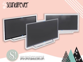 Sims 4 — ScandiFever TV by SIMcredible! — by SIMcredibledesigns.com available at TSR 3 colors variations