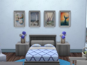Sims 4 — Sea Side Framed Art by erickiacoleman2 — 4 Swatches Beautiful Sea Side Art Framed Base game safe Mesh By