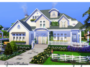 Sims 4 — Grace Meadows by Degera — Fabulous family home featuring six bedrooms, five bathrooms, living room, dining room,