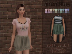 Sims 4 — Annabluu's Soft Tube Skirt by annabluu — Base Game Compatible For females, Teen to Elder HQ Compatible Shadow,