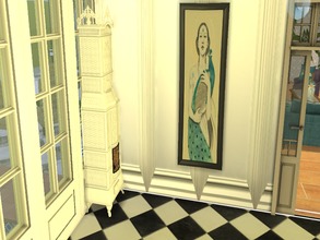 Sims 4 — Girl with a Peacock by tupelohoney2008 — Lovely painting of a girl with a Peacock.