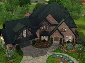 Sims 3 — Sunrise Mansion by RachelDesign — This house with a beautiful garden certainly attract the attention of citizens