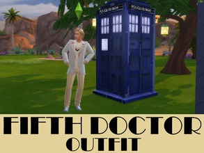 Sims 4 — Fifth Doctor Outfit (Doctor Who) by PinkPyroPlays — Fifth doctor outfit from Doctor Who, because it didn't exist