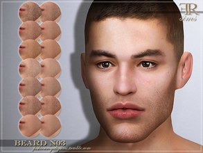 Sims 4 — Beard N03 by FashionRoyaltySims — Standalone Custom thumbnail 14 color options HQ texture Compatible with HQ Mod
