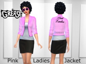 Sims 4 — Grease Pink Ladies Jacket by stitchy-uk — Created by me, stitchy-uk aka CrapCat ~~~~~~~~~~~~~~~~~~~ Please do