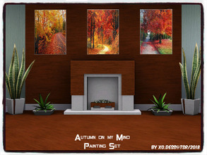 Sims 3 — Dess_Autumn on my Mind. SET* by Xodess — This set consists of three separate files of Autumn paintings for your