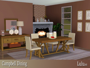 Sims 3 — Campbell Dining  by Lulu265 — Brighten up your dining room with this transitional style piece. The table