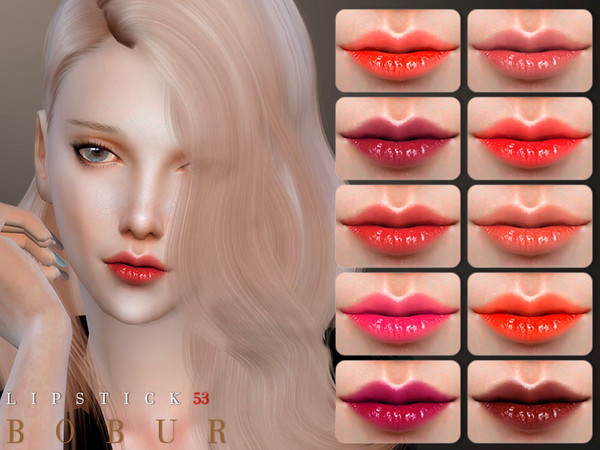 Sims 4 — Bobur Lipstick 53 by Bobur2 — new lipstick for girls 12 colors HQ I hope you like it