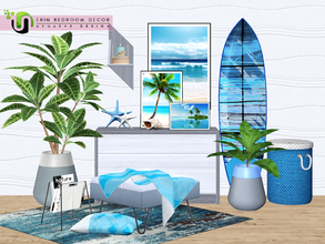 Sims 3 — Erin Bedroom Decor by NynaeveDesign — Experience the beauty and majesty of the beach with these eye catching