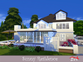 Sims 4 — Sunny Residence by evi — A sunny cute house with 3 bedrooms on the second floor. First floor, kitchen, dining,