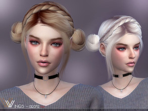 Sims 4 — WINGS-OE0726 by wingssims — This hair style has 20 kinds of color File size is about 14MB Hope you like it!