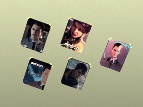 Sims 4 — Detroit: Become Human Posters by WWOM_KittyKatt — Why not coat your walls in the very same memories that made