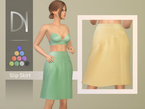 Sims 4 — Slip Skirt by DarkNighTt — Slip Skirt Have 12 colors. New Mesh. Printed/Handpainted Texture. Hope you enjoy!