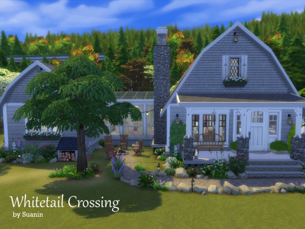 Sims 4 — Whitetail Crossing (no CC) by Suanin — Whitetail Crossing is a cozy, picture perfect coastal property consisting
