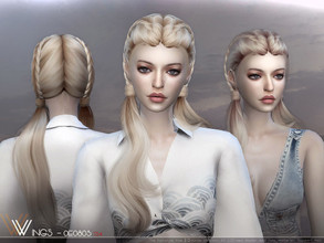 Sims 4 — WINGS-OE0805 by wingssims — This hair style has 20 kinds of color File size is about 15MB Hope you like it!