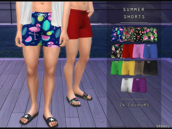 Sims 4 — Summer Shorts (FIXED) by OranosTR — - New Mesh - 14 Colours - Handpainting Texture I hope you like it. ^_^