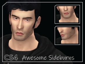 Sims 4 — [CS4] Awesome Sideburns by Choi_Sims_4 — FacialHair Male - Teen to Elder Available in 8 Colors Enjoy :)