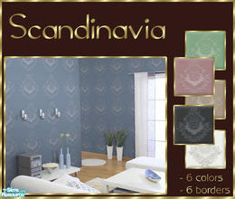 Sims 2 — Scandinavia by elmazzz — These luxurious wallpapers add a touch of Scandinavian luxury to your Sims home.
