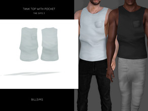Sims 3 — Tank Top with Pocket by Bill_Sims — New Mesh All LOD's and Morphs Male, Young adult/Adult