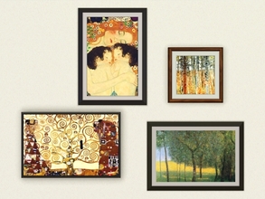 Sims 3 — Gustav Klimt Paintings by missyzim — A set of paintings by Gustav Klimt. TSRAA