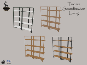 Sims 4 — Tuomo Nordic Wooden Bookshelf by RightHearted — Whether you need a spot to stash your favorite reads in the den