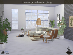 Sims 4 — Tuomo Scandinavian Living by RightHearted — This beautifully minimal, simply organized living room is very