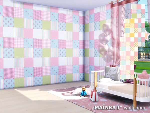Sims 4 — Mainka I - wallpaper by marychabb — Kategory : Wallpaper Walls : 3 colors