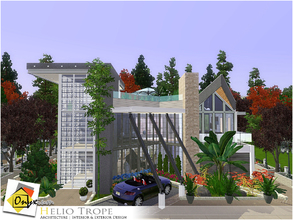 Sims 3 — Helio Trope by Onyxium — On the first floor: Living Room | Dining Room | Kitchen | Bathroom | Park Space On the
