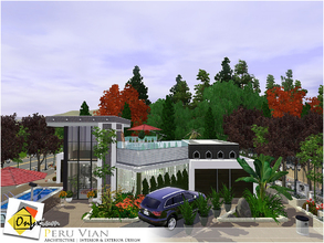 Sims 3 — Peru Vian by Onyxium — On the first floor: Living Room | Dining Room | Kitchen | Bathroom | Adult Bedroom | Park