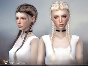 Sims 4 — WINGS-OE0820 by wingssims — This hair style has 20 kinds of color File size is about 15MB Hope you like it!