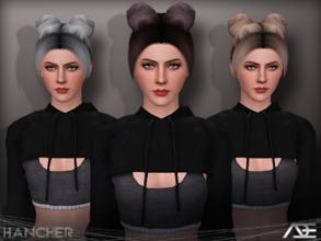 Sims 3 — Ade - Hancher by Ade_Darma — New Hair Mesh No Morph all Bones assigned All LODs