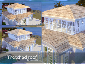 Sims 4 — Thatched roof by martinakerr — Thatched roof in 2 colors. Base game compatible. by martinakerr