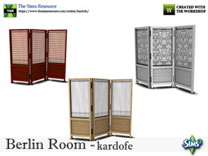 Sims 3 — kardofe_Berlin Room_Screen by kardofe — Room divider, wood, with curtain