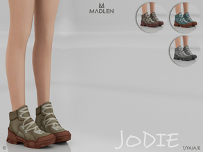 Sims 4 — Madlen Jodie Boots by MJ95 — Mesh modifying: Not allowed. Recolouring: Allowed. (Please add original link in the