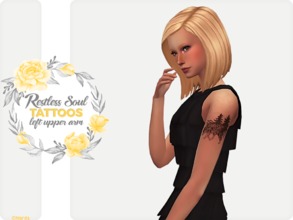 Sims 4 — Restless Soul: Left Arm Tattoos by Nords — A set of 18 left arm tattoos. ---------------- Info ----------------