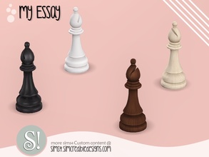 Sims 4 — My Essay chess piece sculpture - bishop by SIMcredible! — by SIMcredibledesigns.com available at TSR 4 colors