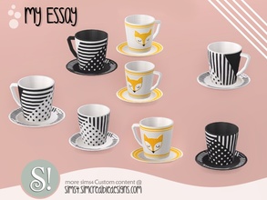 Sims 4 — My Essay mug by SIMcredible! — by SIMcredibledesigns.com available at TSR 3 colors variations