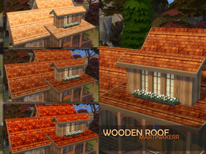 Sims 4 — Wooden Roof by martinakerr — Wooden roof in 3 colors. Base game compatible.