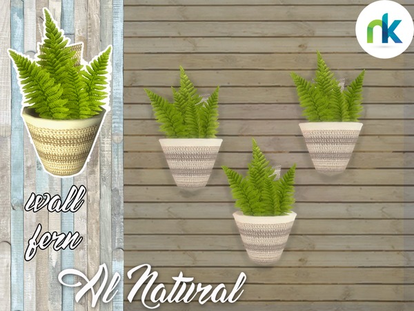 Sims 4 — Nikadema Al Natural Wall Fern by nikadema — Al Natural Outdoor Dining Set - Wall Fern