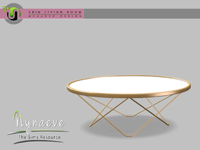 Sims 4 — Erin Coffee Table by NynaeveDesign — Erin Living Room - Coffee Table Located in: Surfaces - Coffee Tables Price: