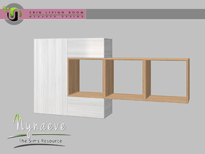 Sims 4 — Erin Shelves by NynaeveDesign — Erin Living - Shelves Located in: Surfaces - Displays Price: 226 Tiles: 3x1