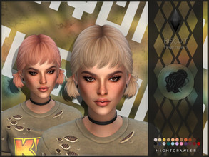 Sims 4 — Nightcrawler-Biscuit by Nightcrawler_Sims — NEW HAIR MESH T/E Smooth bone assignment All lods 22colors Doesn't