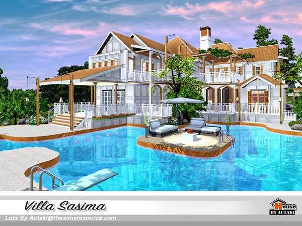 Sims 3 — Villa Sasima by autaki — Villa Sasima Modern House for your simmies. Decor modern style. medium house,furnished