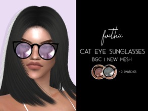 Sims 4 — Cat Eye Sunglasses by fvithii by fvithii_sims — 5 swatches total Base game compatible All LODS New mesh No