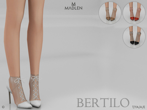 Sims 4 — Madlen Bertilo Shoes by MJ95 — Mesh modifying: Not allowed. Recolouring: Allowed. (Please add original link in