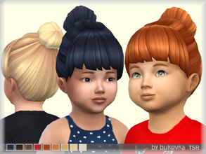 Sims 4 — Hair Knot  by bukovka — Hairstyle for the little girls. It is installed autonomously, it is suitable for the